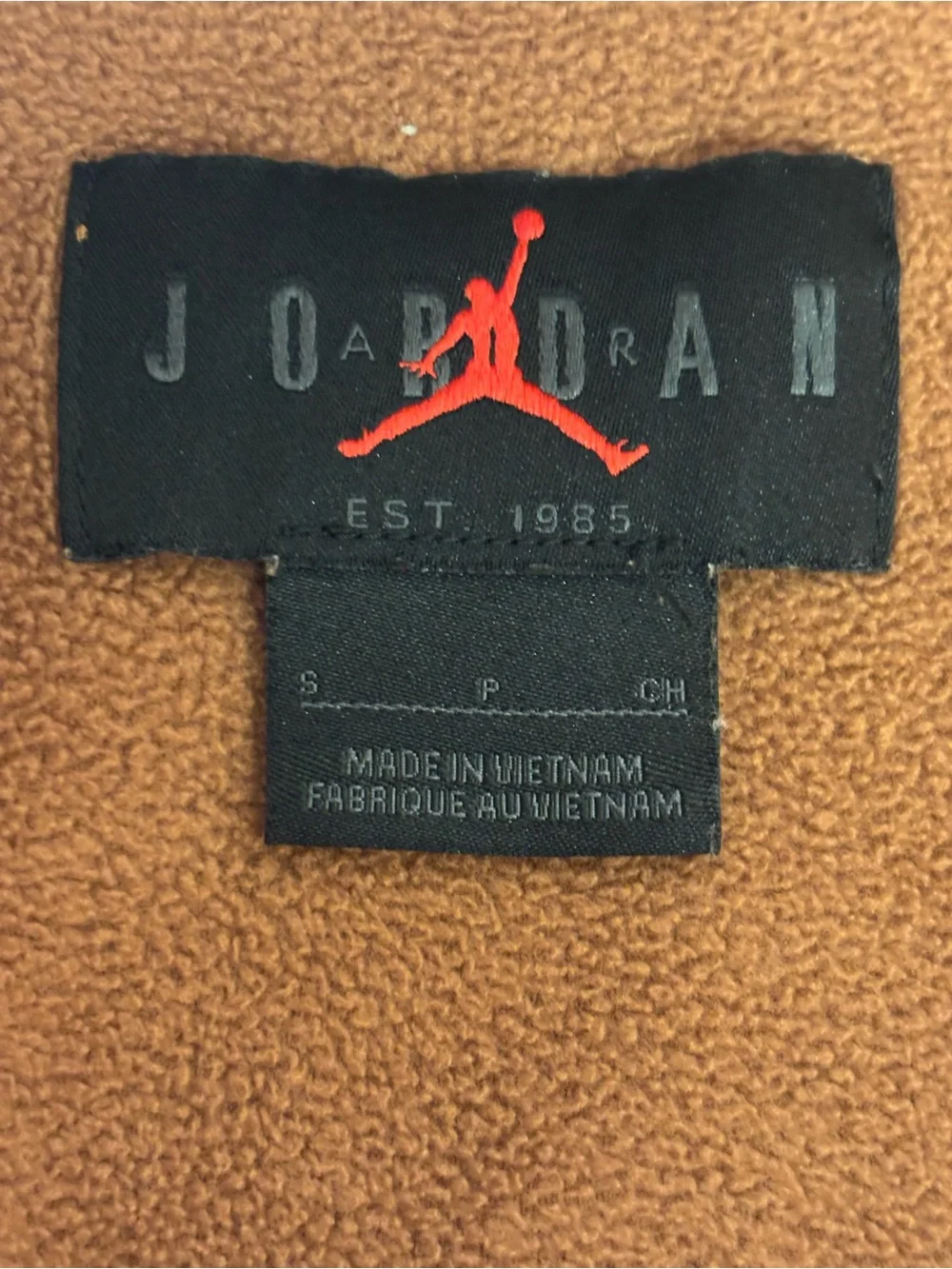 Jordan Men’s British Tan Zip-Up Fleece Pullover